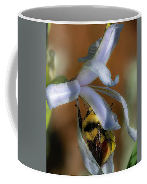Bumblebee In Wild Iris Flower - Mug