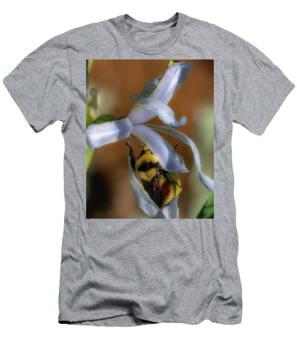 Bumblebee In Wild Iris Flower - T-Shirt