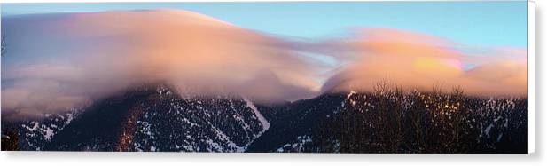Clouds Blowing Across Peaks - Canvas Print