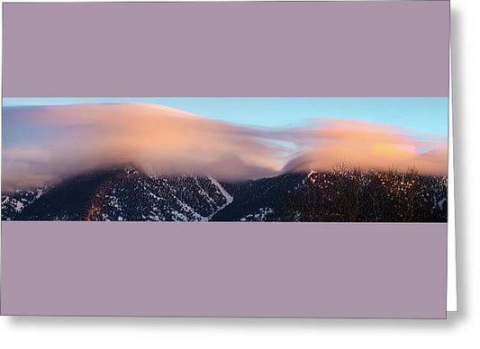 Clouds Blowing Across Peaks - Greeting Card