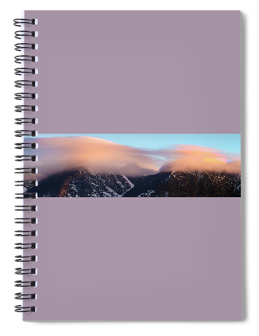 Clouds Blowing Across Peaks - Spiral Notebook
