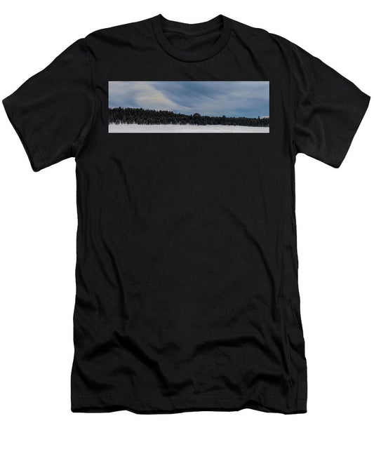 Clouds Over Frozen Lake - T-Shirt