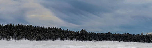 Clouds Over Frozen Lake - Art Print