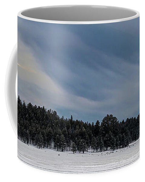 Clouds Over Frozen Lake - Mug