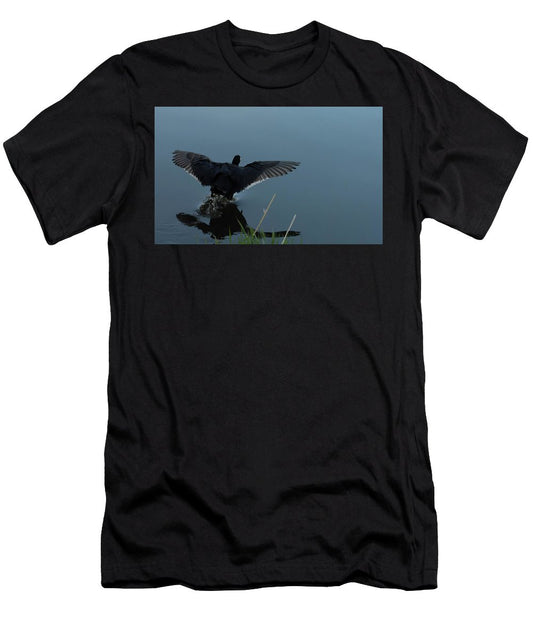 Coot Lands In Pond  - T-Shirt