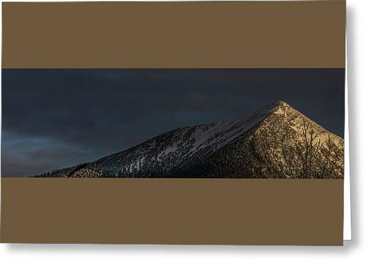 Dawn On Snowy Peaks - Greeting Card