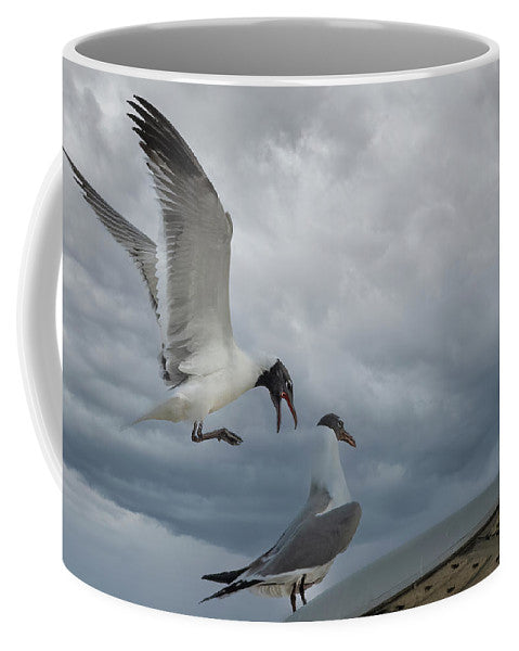 Laughing Gull Landing In Galveston - Mug