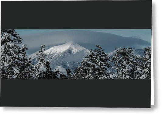 Lenticular Clouds Over Peaks - Greeting Card