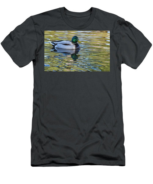 Mallard In Colorful Water - T-Shirt