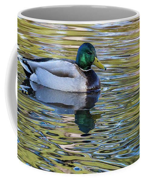 Mallard In Colorful Water - Mug