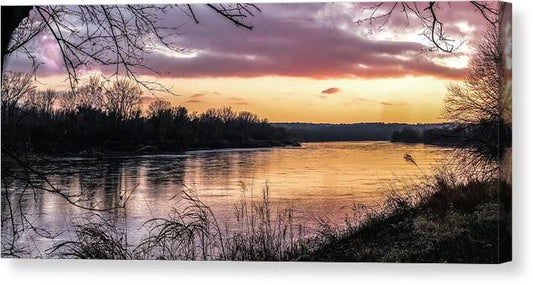 Missouri River Sunset - Canvas Print
