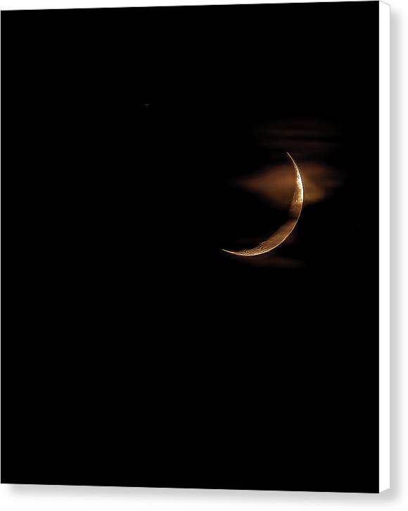 Moon Over River - Canvas Print