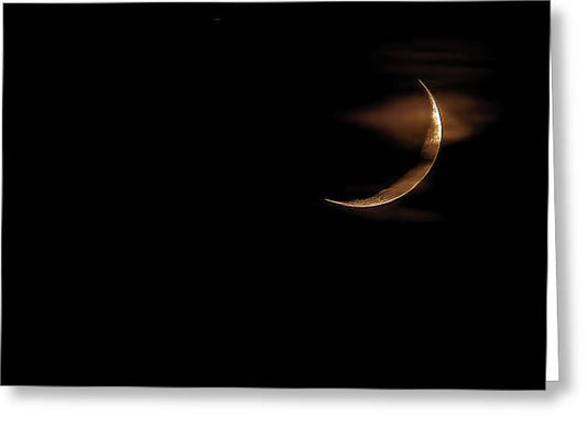 Moon Over River - Greeting Card