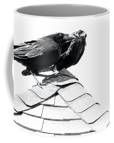 Raven Pair On Roof - Mug